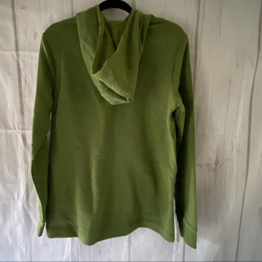 adidas Pullover Hoodie Olive Green Sweatshirt Sz M - Picture 2 of 8